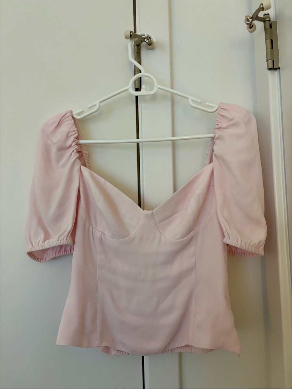 Aritzia Wilfred Novella Short Sleeve Blouse in pink